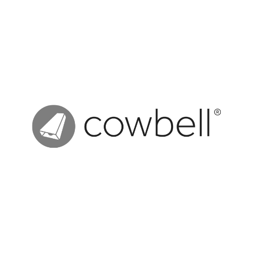 cowbell logo greyscale